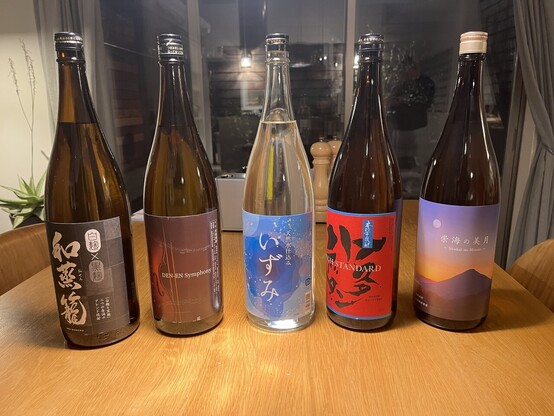 Five isshobin of shochu in a row 